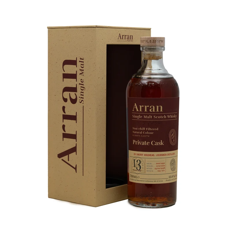 Arran 13 Year Old Ex Sherry Hogshead Single Cask 2012/2931 55.9%