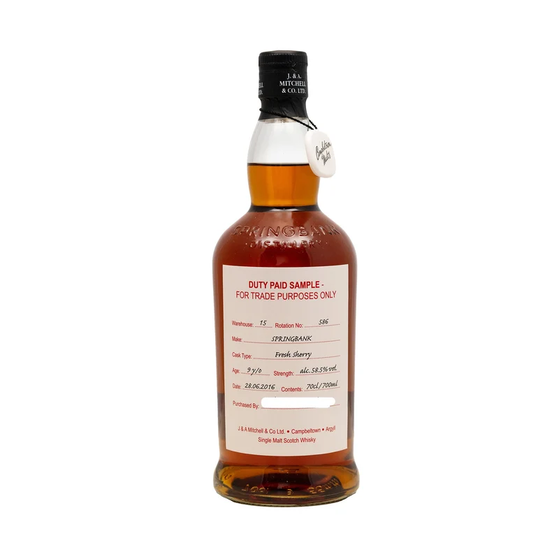 Springbank 2016 9 Year Fresh Sherry Rotation 586 58.5%