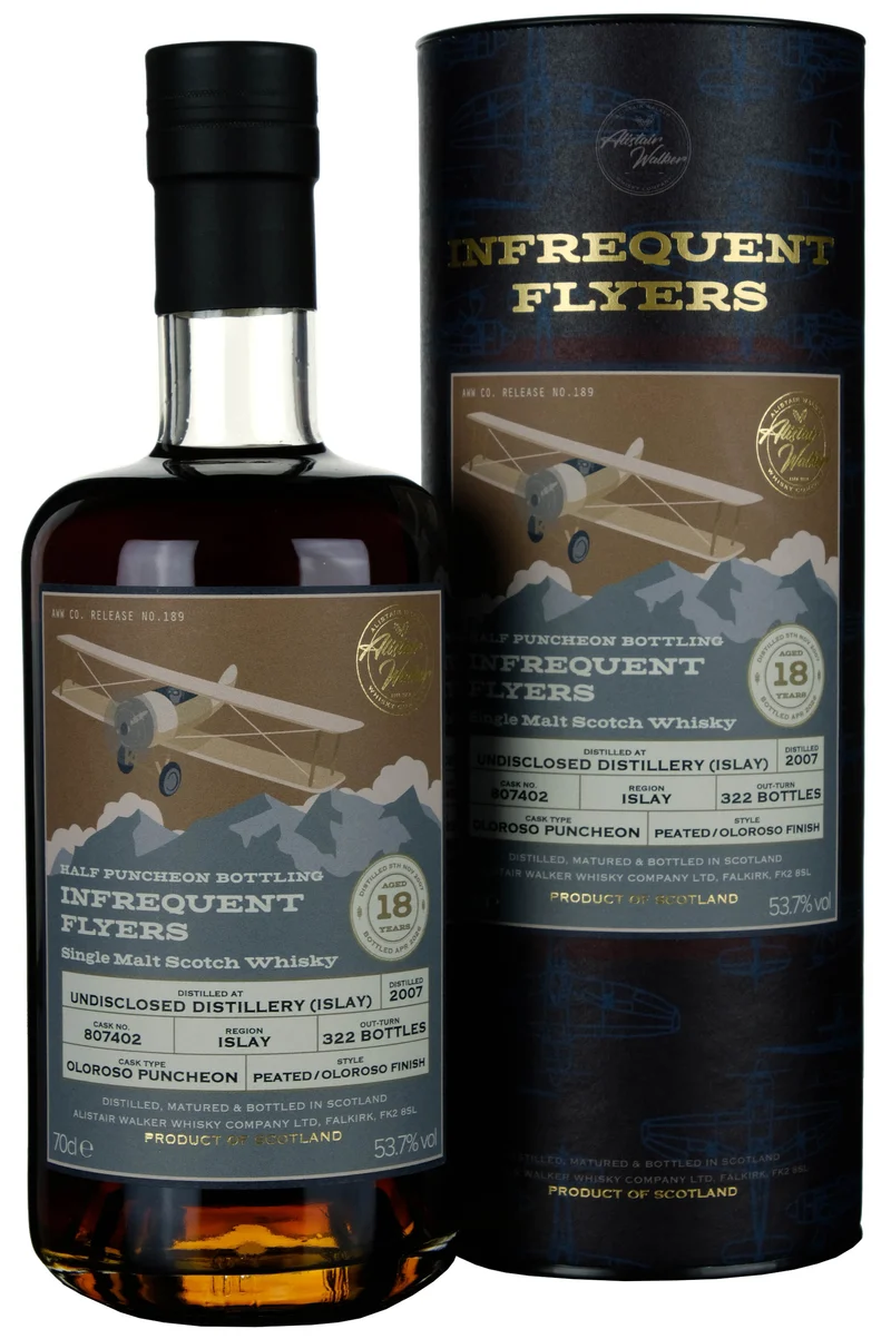 Undisclosed Islay 2007-2026 | 18 Year Old Infrequent Flyers Single Cask 807402