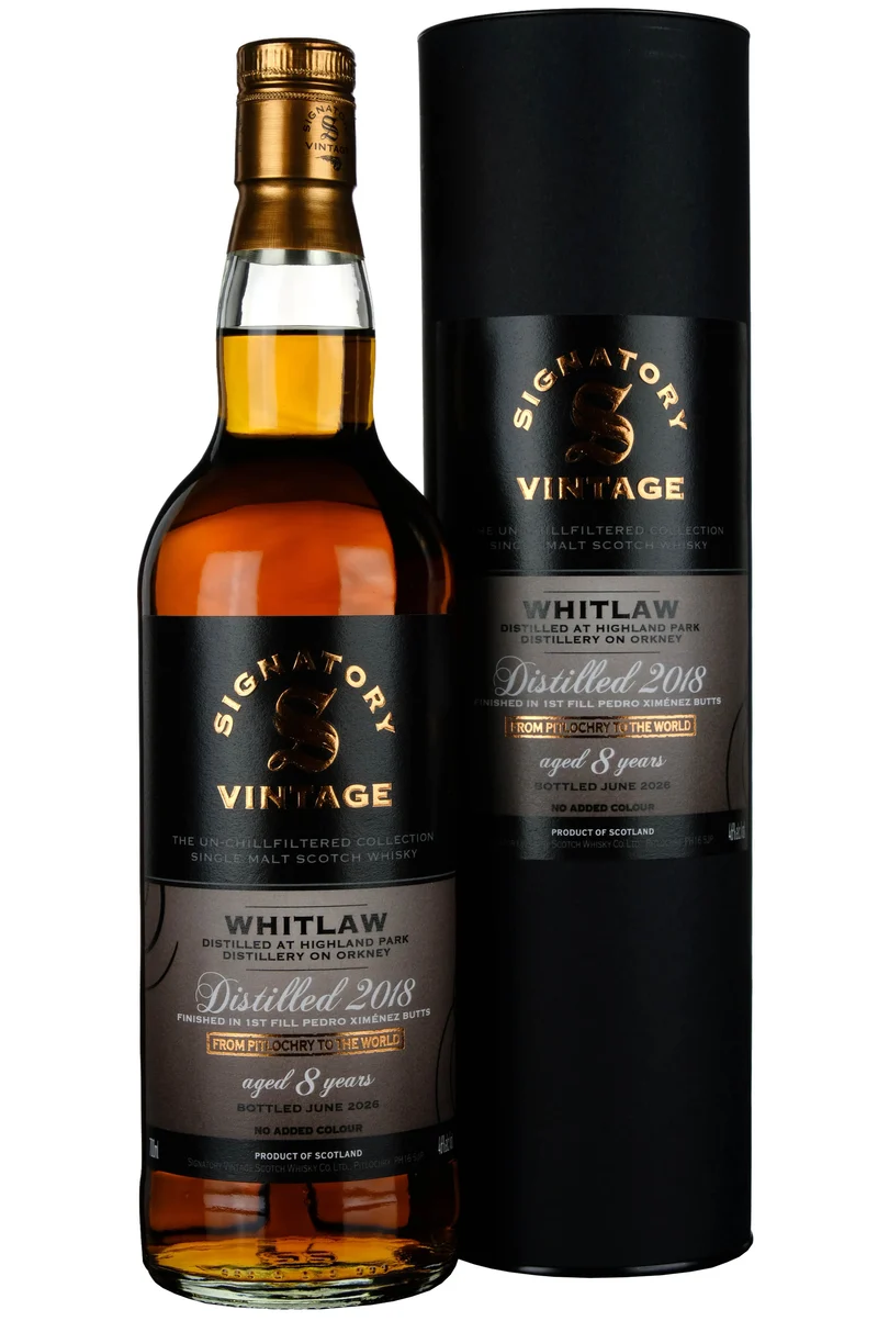 Whitlaw (Highland Park) 2018-2026 | 8 Year Old Signatory Vintage Un-Chillfiltered Collection
