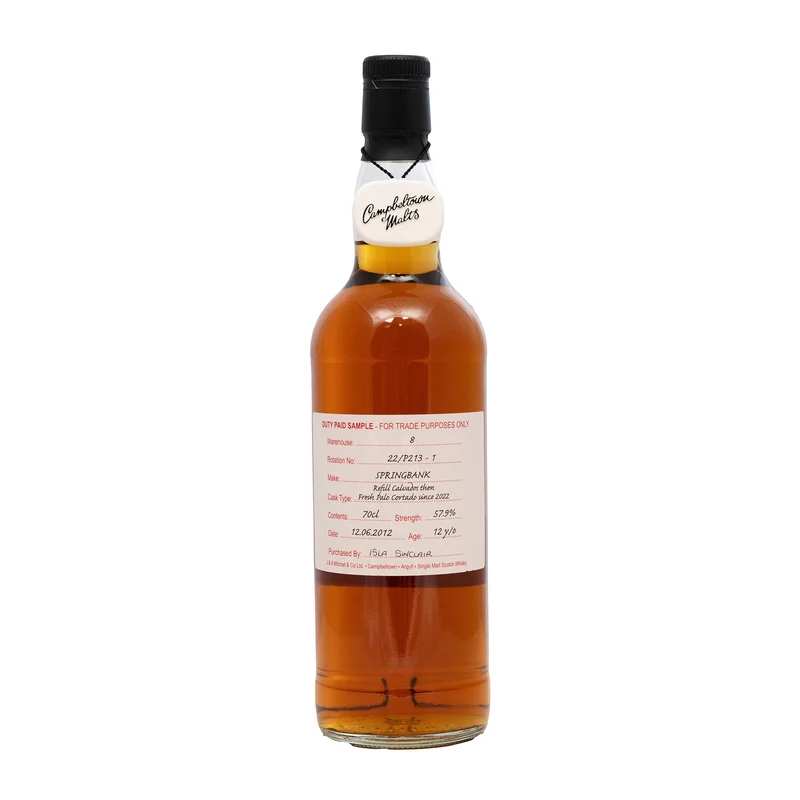 Springbank 2012 13 Year Old Palo Cortado Rotation 22/P213-1 57.9%