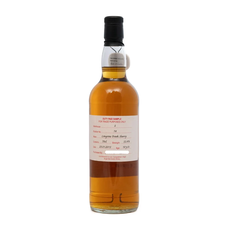 Longrow 2015 Duty Paid Sample Fresh Sherry Cask Rotation 14 55.4%