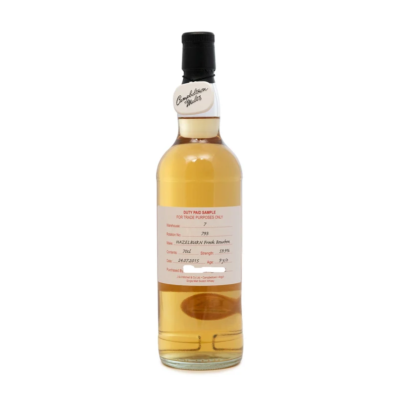 Hazelburn 2015 Duty Paid Sample Bourbon Cask Rotation 793 59.9%