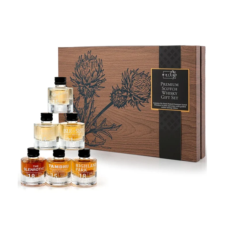Premium Scotch Whisky Tasting Set – 6 Well Aged Miniature Scotch Whiskies