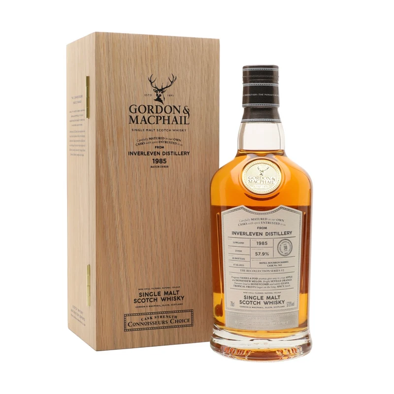 Inverleven 1985 38 Year Old Single Malt Whisky Refill Bourbon Barrel #563 57.9%