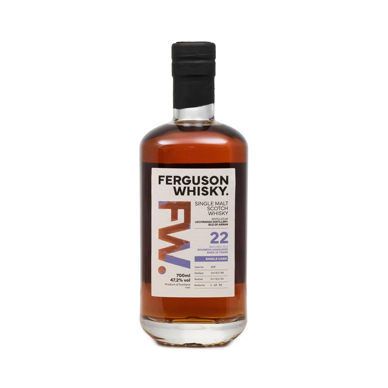 Arran 22 Year Old Whisky Bourbon Single Cask Ferguson Whisky 47.2%