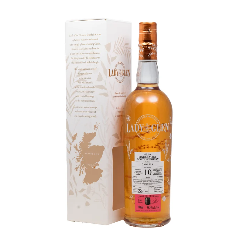 Caol Ila 10 Year Old Whisky Refill Ruby Port Finish Lady Of The Glen 58.3%