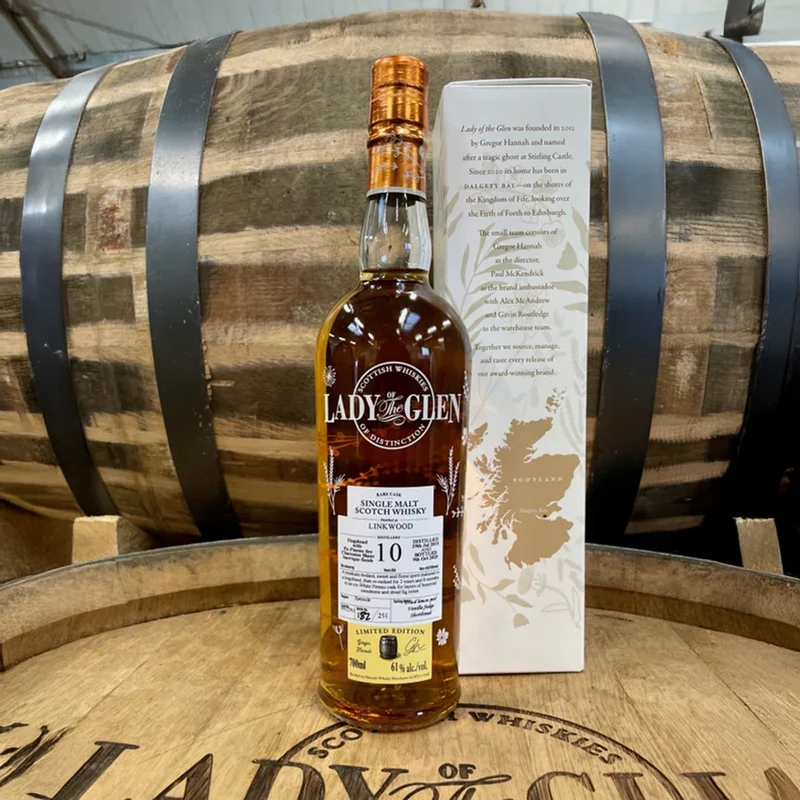 Linkwood 10 Year Old Whisky White Pineau Finish Lady Of The Glen 61%