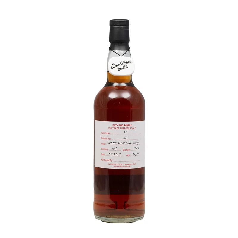 Springbank 12 Year Old Single Malt Whisky Duty Paid Sample Rotation 25 57.6%