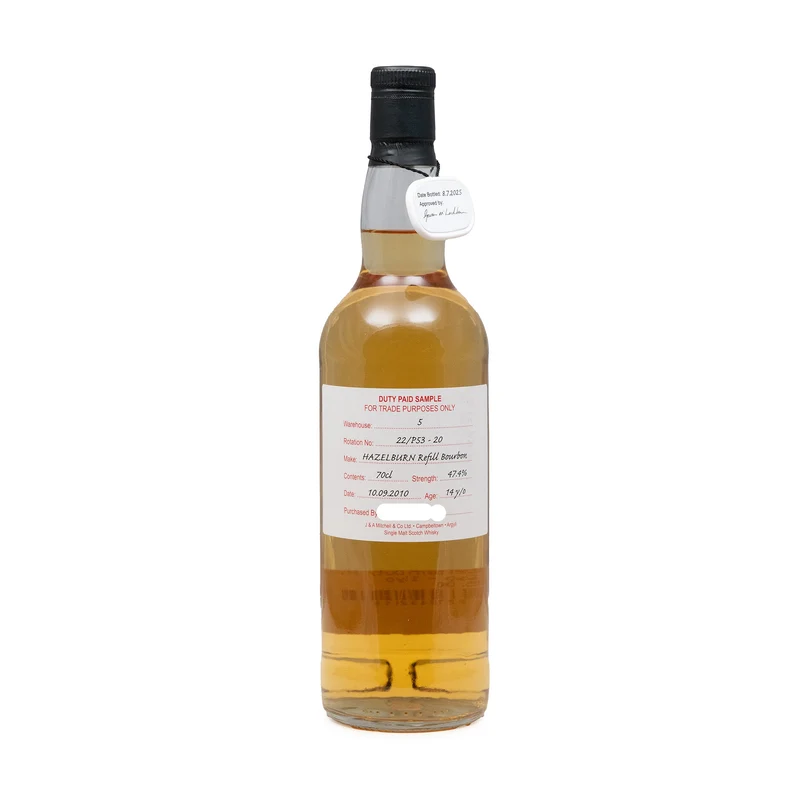Hazelburn 2010 Duty Paid Sample Bourbon Cask Rotation 22/P53-20 47.4%