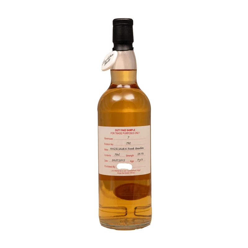 Hazelburn 2015 9 Year Old Duty Paid Sample Bourbon Cask Rotation 792 59.1%