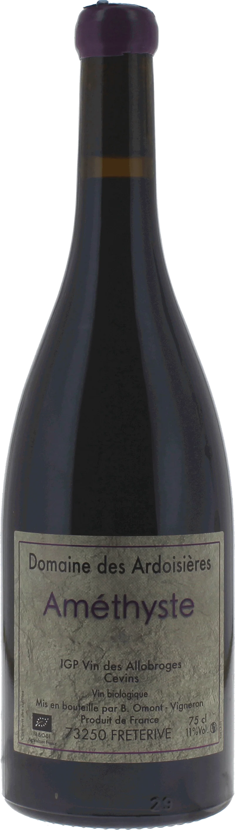 Domaine Des Ardoisières Cuvée Améthyste Rouge Domaine Igp Vin Des Allobroges, 2021