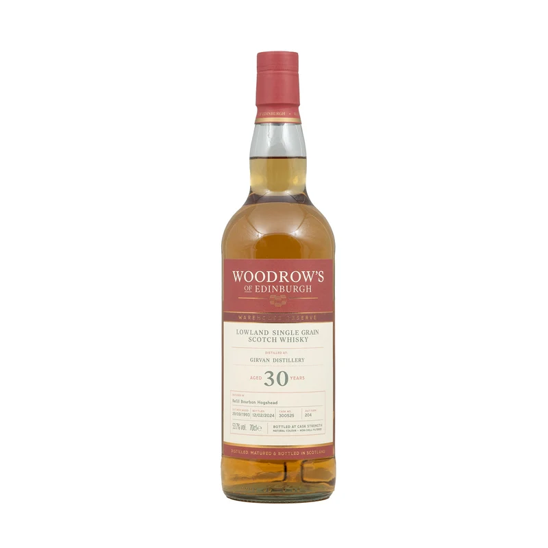 Girvan 30 Year Old Whisky Refill Hogshead Woodrow's 53.7%