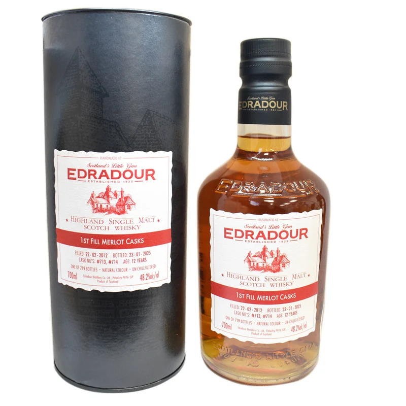 Edradour 12 Year Old Merlot Cask Whisky 48.2%
