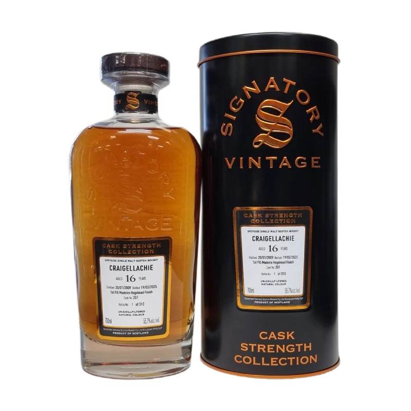 Craigellachie 2009 16 Year Old 1st Fill Madeira Hogshead Finish #207 55.7%