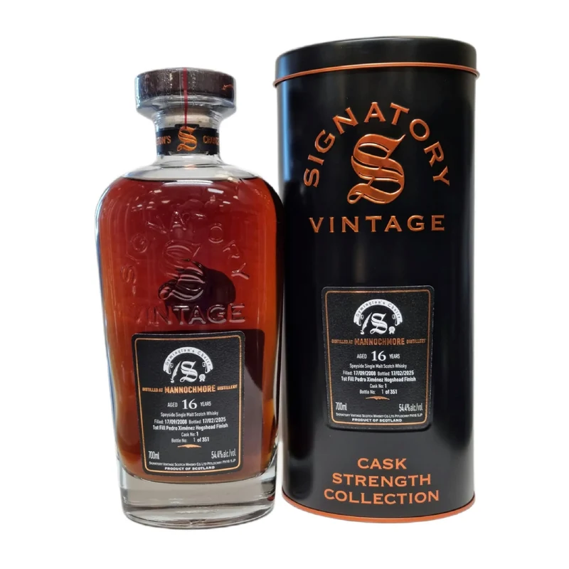 Mannochmore 2008 16 Year Old 1st Fill Pedro Ximenez Hogshead Finish #1 54.4%