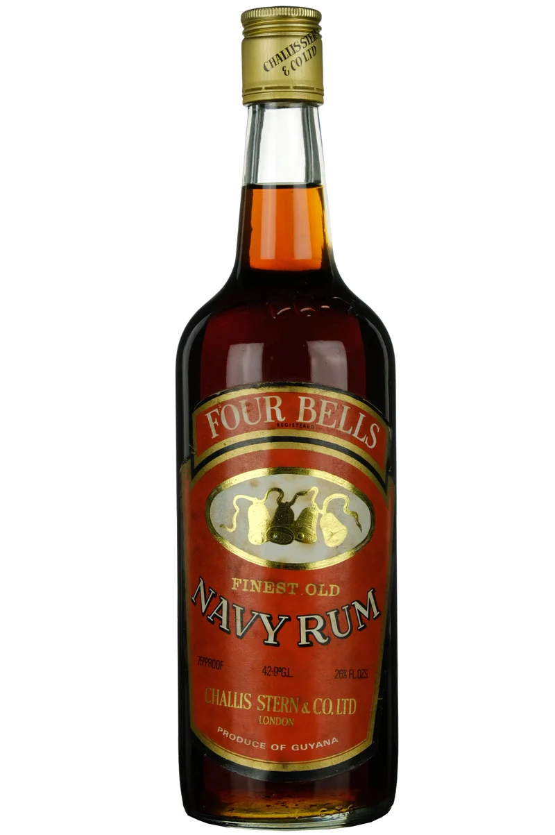 Four Bells Old Navy Rum Bottled Post 1966