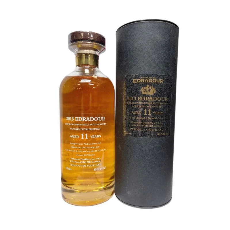 Edradour 11 Year Old Whisky Bourbon Cask Ibisco Decanter 60%