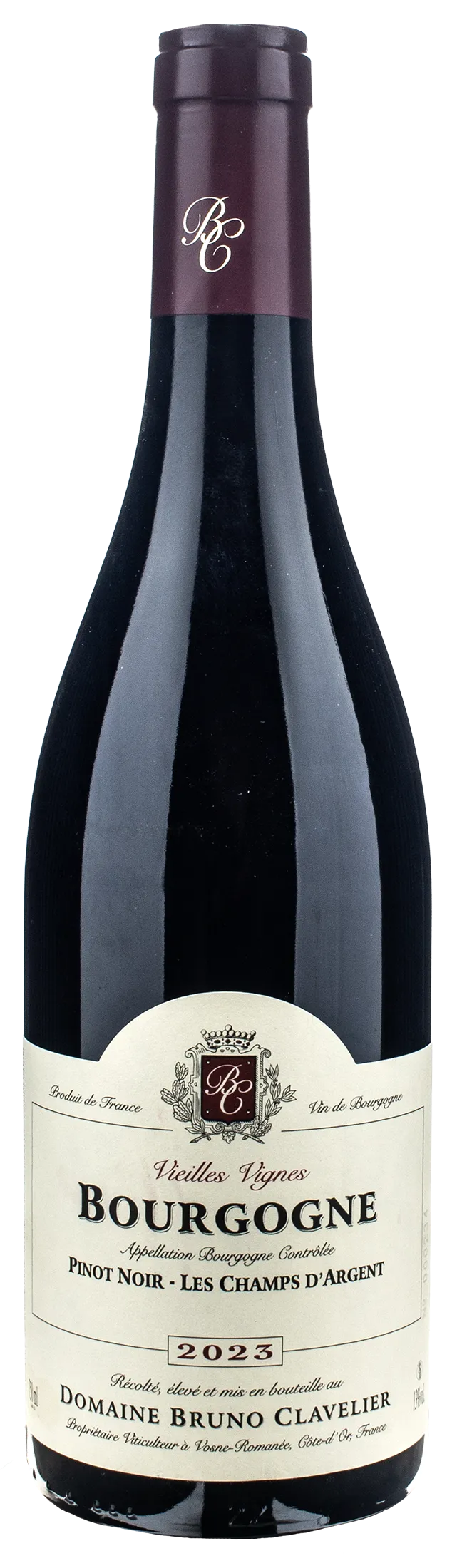 Bruno Clavelier Bourgogne Pinot Noir Les Champs d'Argent 2023
