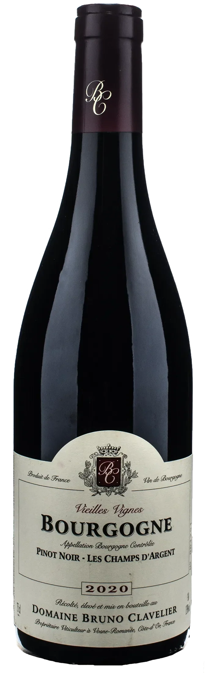Bruno Clavelier Bourgogne Pinot Noir Les Champs d'Argent 2020