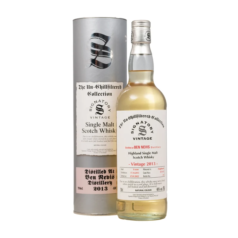 Ben Nevis 2013 8 Year Old Single Malt Whisky Signatory UCF 46%