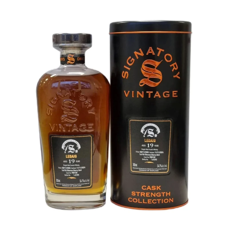 Ledaig 19 Year Old 1st Fill Oloroso Sherry Butt #900158 Signatory Vintage 54.1%