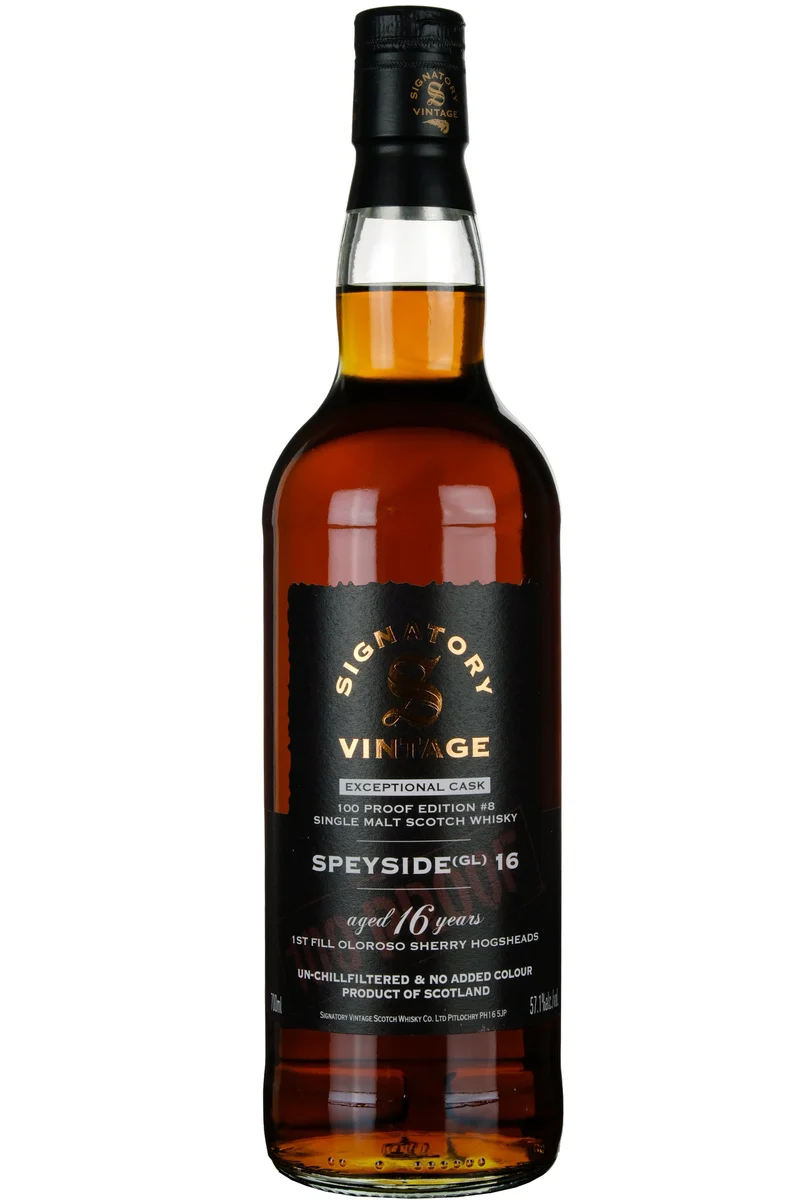 Speyside (GL) 16 Year Old Signatory Vintage Exceptional Cask 100 Proof Edition 8