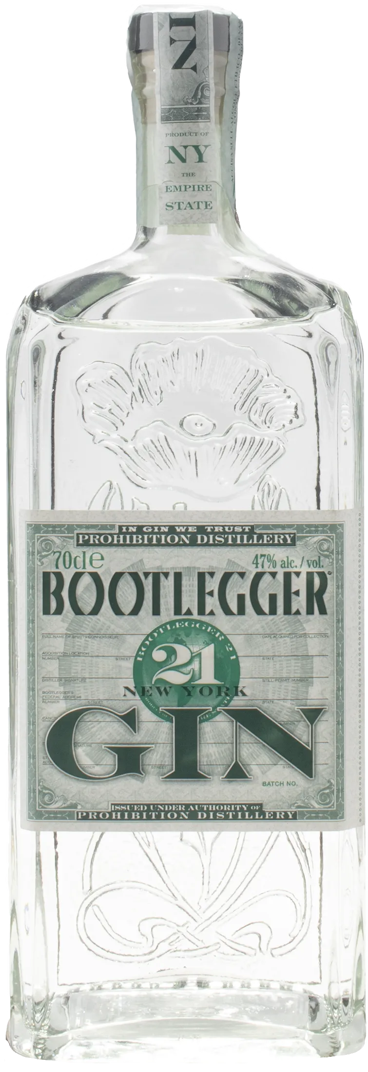 Prohibition Distillery Bootlegger 21 Gin New York 0.7L