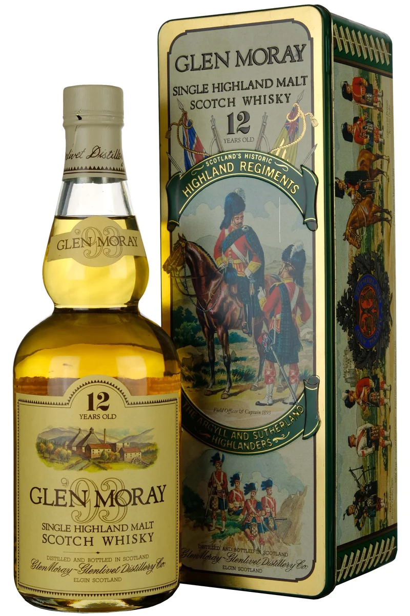 Glen Moray 12 Year Old Highland Regiments The Argyll & Sutherland Highlanders Circa 1990