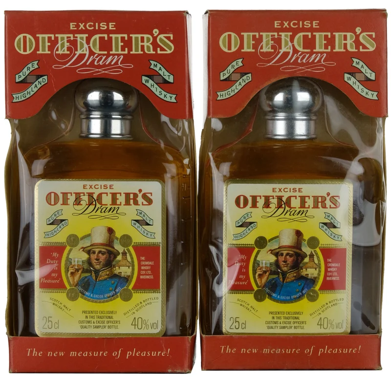 Two Bottles Of Excise Officer's Dram