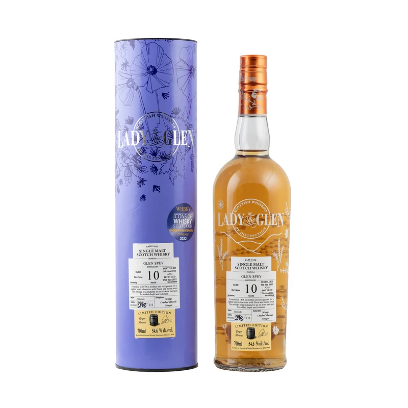 Glen Spey 10 Year Old Whisky Refill Barrique Lady Of The Glen 54.6%