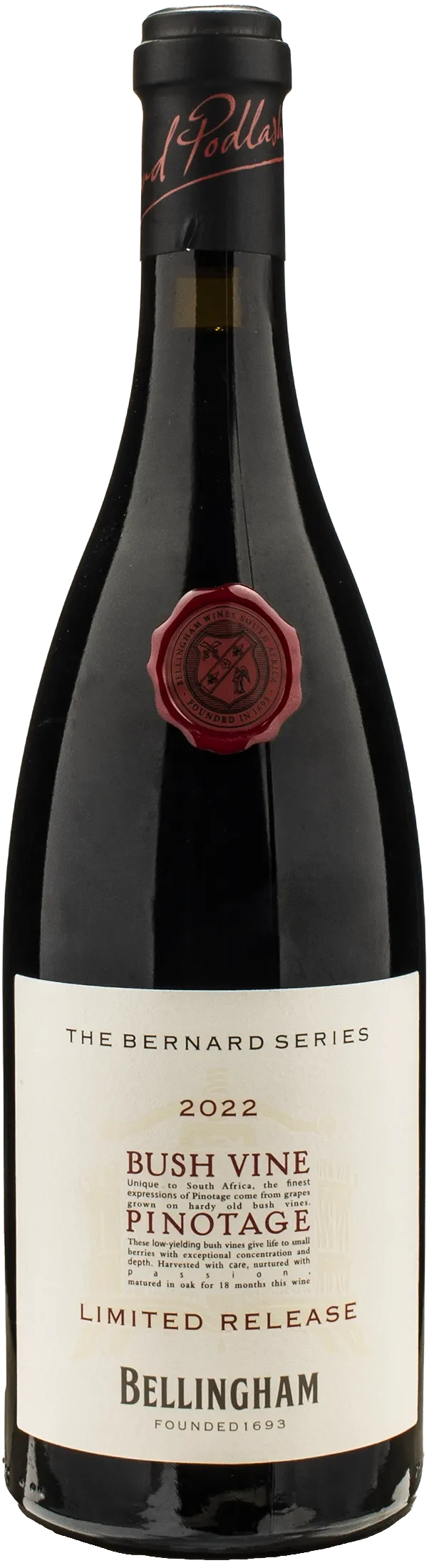 Bellingham The Bernard Series Bush Vine Pinotage Limited Release 2022