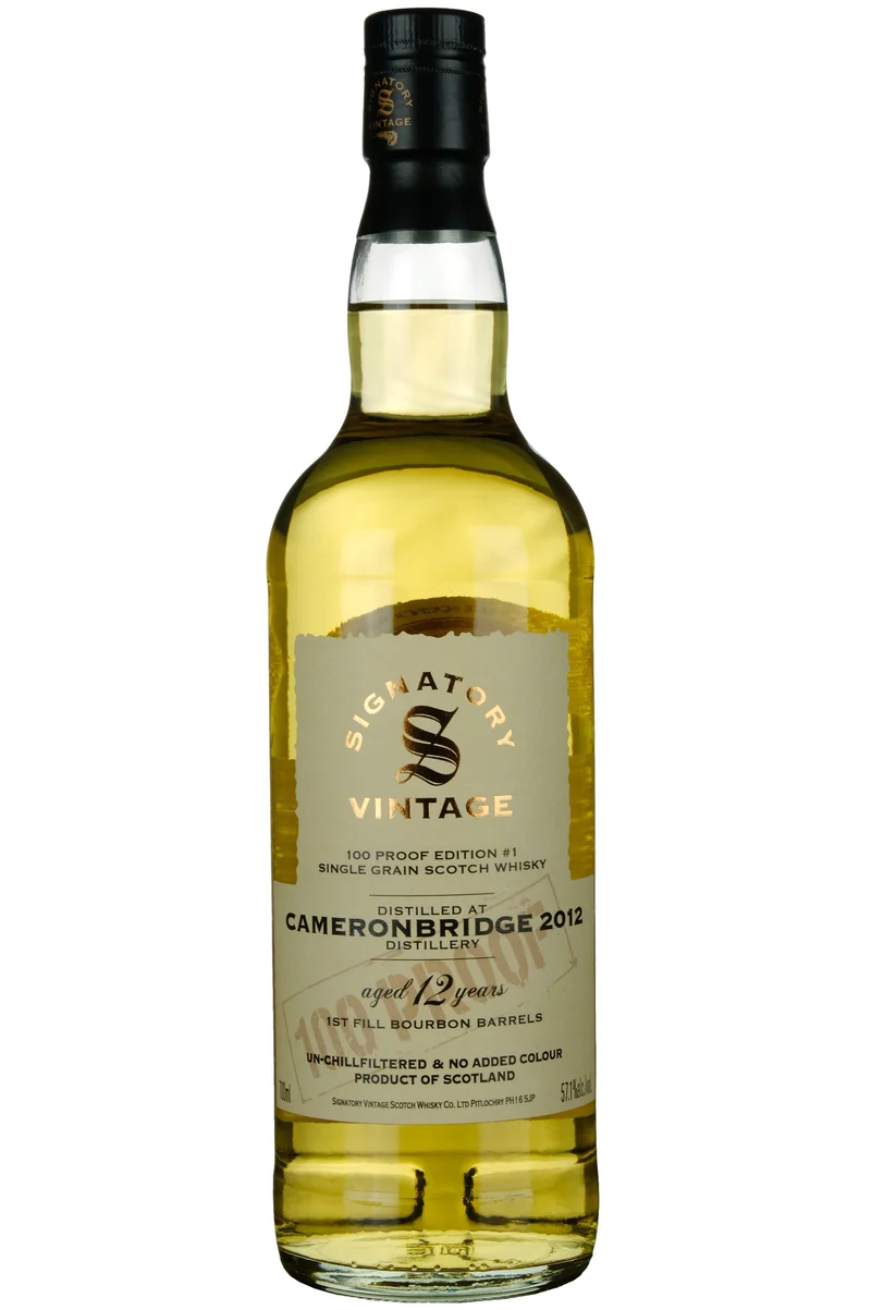 Cameronbridge 2012-2025 | 12 Year Old Signatory Vintage 100 Proof Grain Edition 1