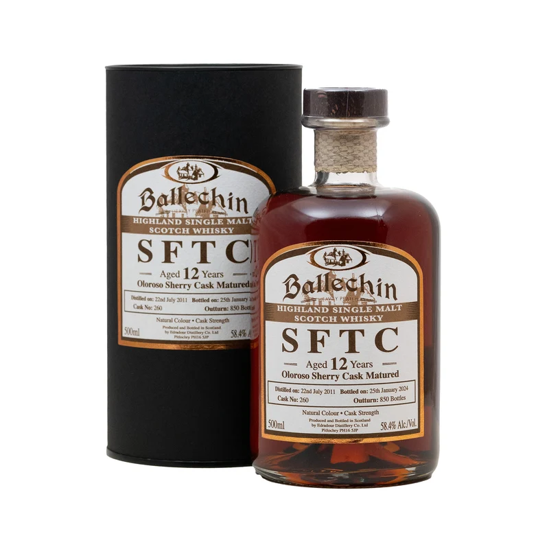 Ballechin SFTC 12 Year Old 1st Fill Sherry Cask #260 58.4%