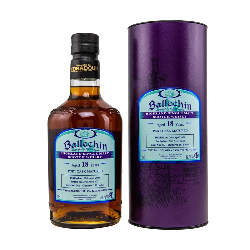 Ballechin 2004 18 Year Old Single Port Cask #202 49.7%