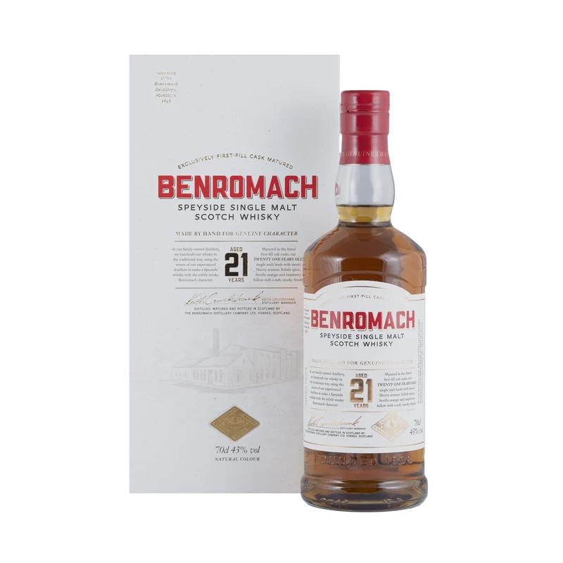 Benromach 21 Year Old Single Malt Whisky 43%