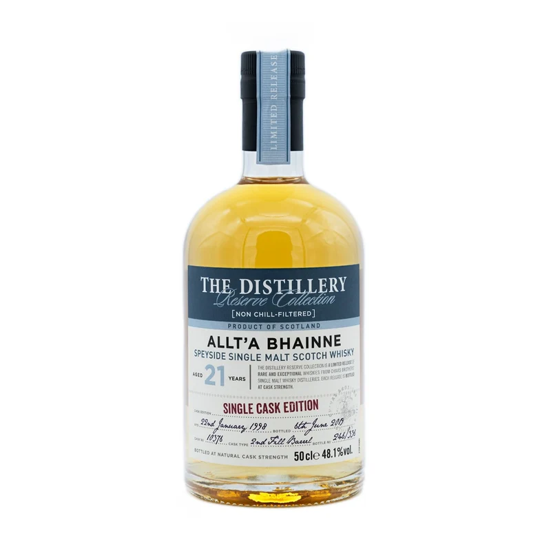 Allt'A Bhainne 21 Year Old Whisky 2nd Fill Barrel #10376 48.1%