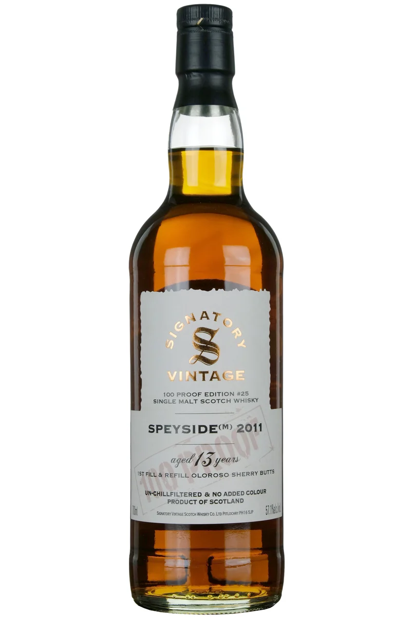 Speyside (M) 2011-2024 | 13 Year Old Signatory Vintage 100 Proof Edition 25