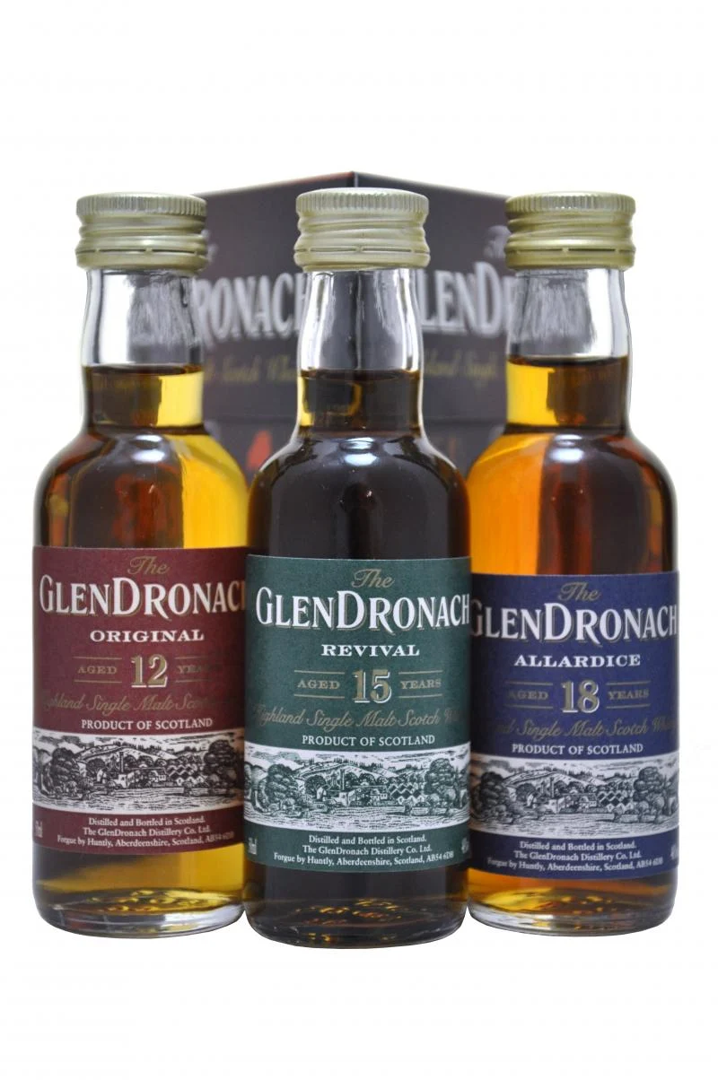 Glendronach 12yo 15yo & 18yo | Miniature Gift Pack
