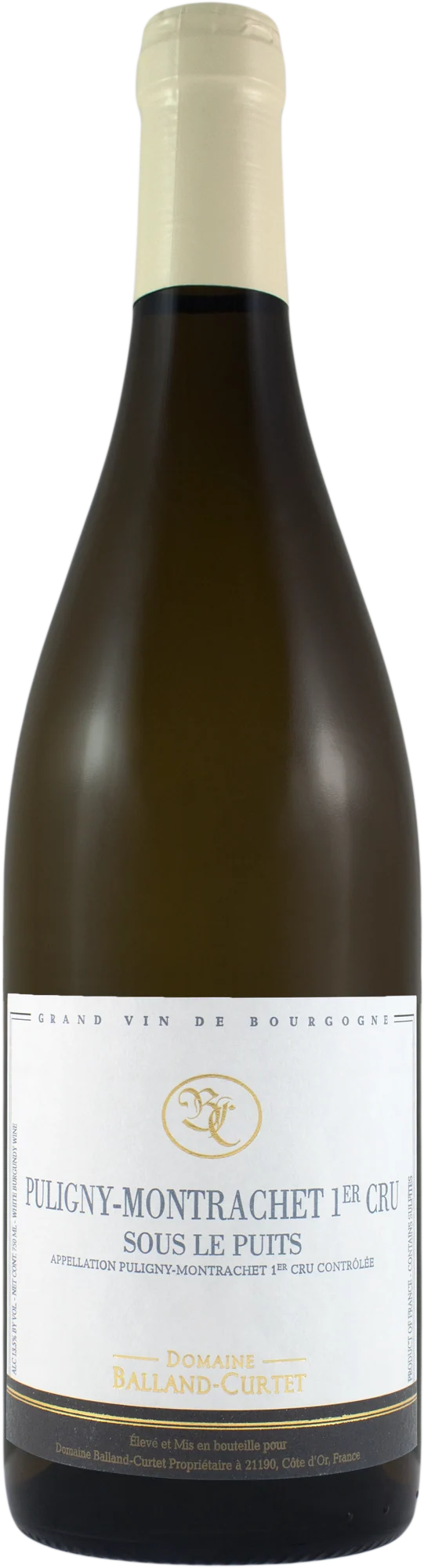 2020 Domaine Balland-Curtet Puligny Montrachet Sous Le Puits 1er Cru