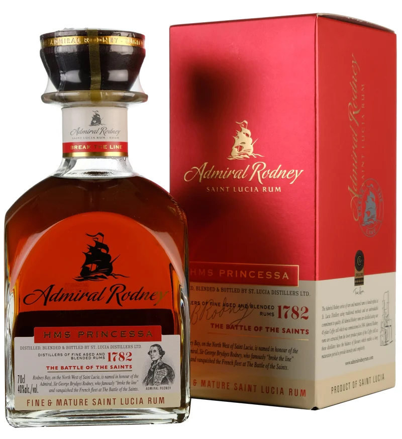 St Lucia Distillers Admiral Rodney Rum HMS Princessa