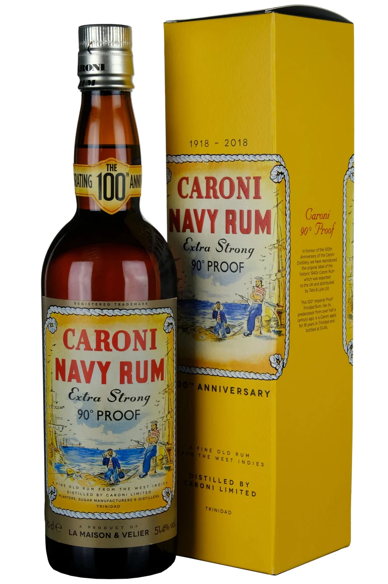 Caroni Extra Strong Navy Rum 18 Year Old 100th Anniversary 1918-2018