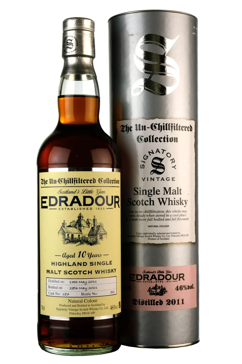 Edradour 2011-2021 | 10 Year Old Signatory Vintage Un-Chillfiltered Collection Single Cask 187