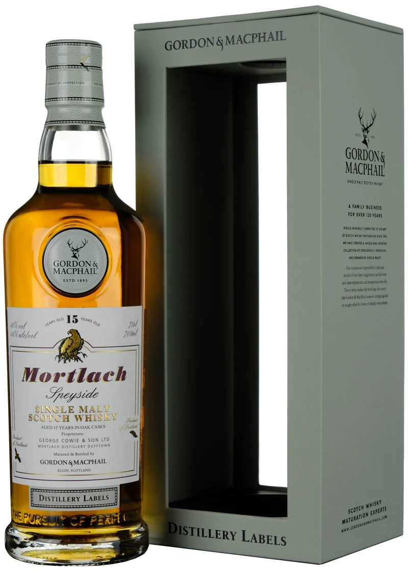 Mortlach 15 Year Old Gordon & MacPhail Distillery Labels