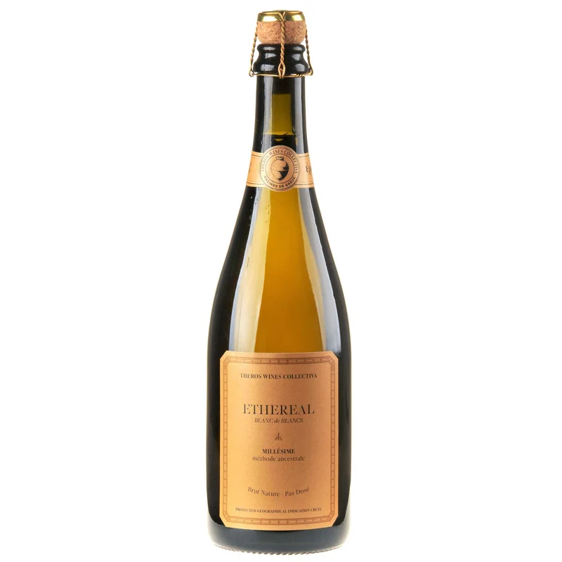 Theros Wines Ethèreal Plyto Blanc de Blancs Brut Nature 2025 white