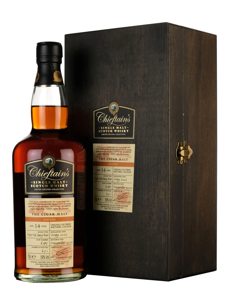 The Cigar Malt 2006-2020 | 14 Year Old Chieftain's Single Cask 6175