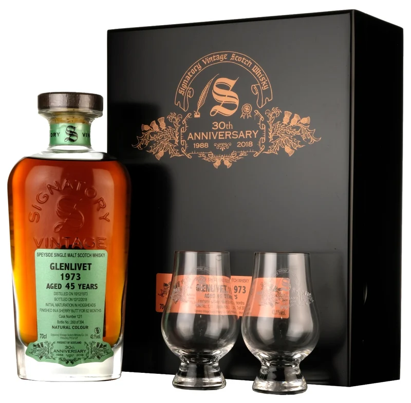 Glenlivet 1973-2018 | 45 Year Old Signatory Vintage 30th Anniversary