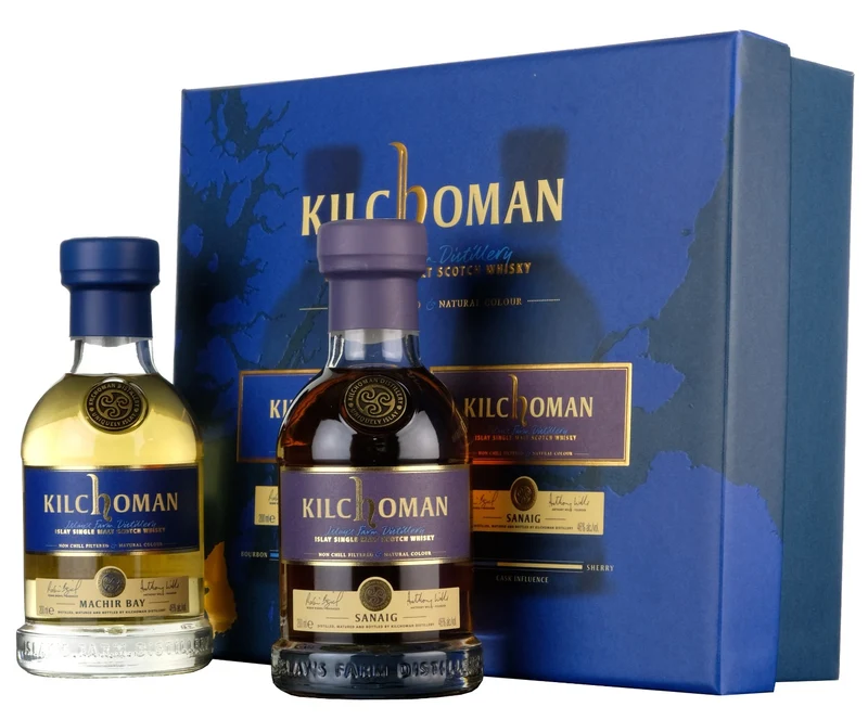 Kilchoman Machir Bay & Sanaig 20cl Gift Pack