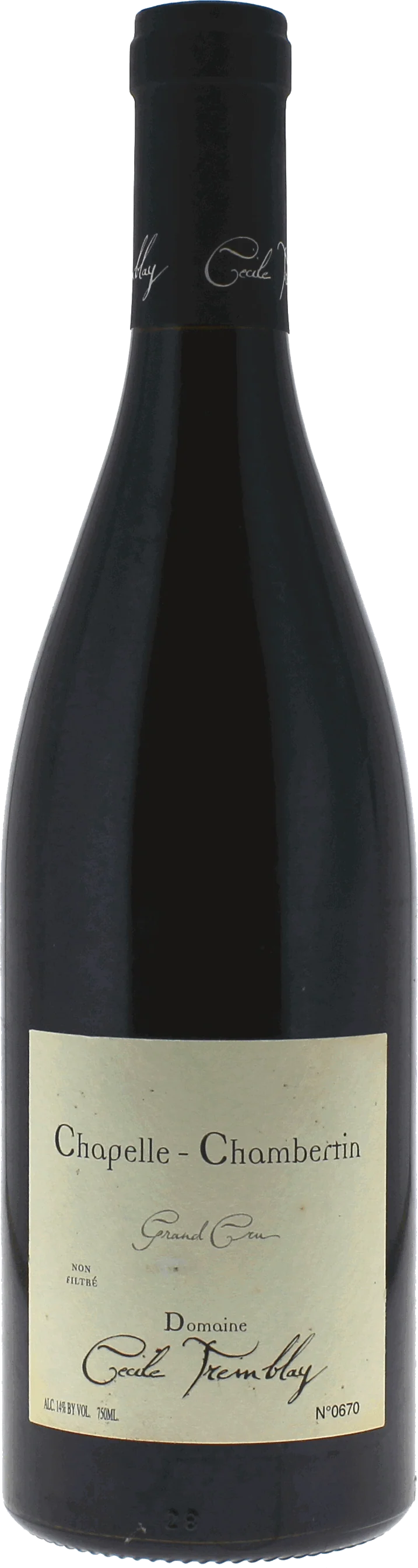 Chapelle Chambertin Grand Cru Domaine Tremblay Cécile, 2009