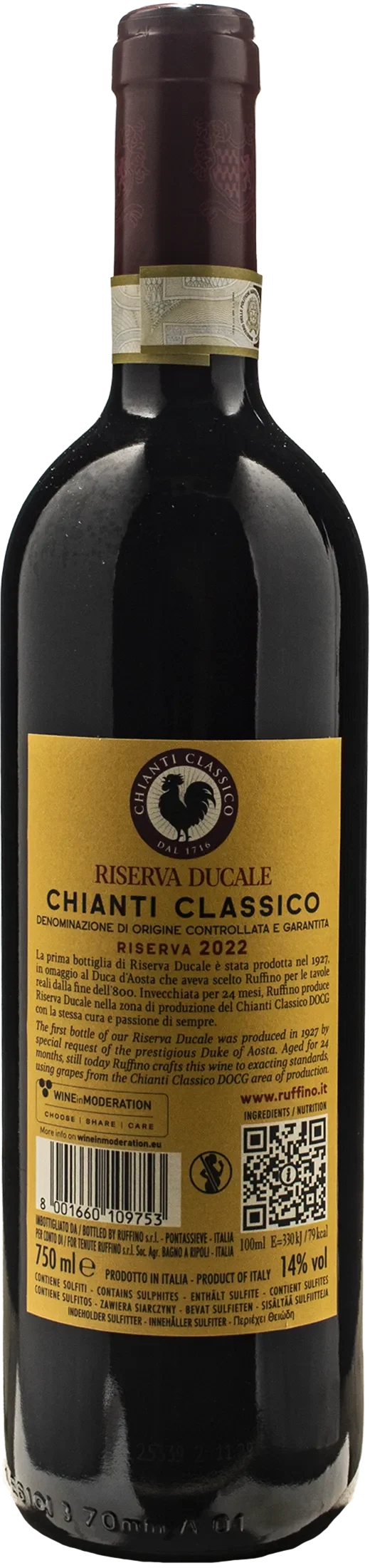 Ruffino Riserva Ducale Chianti Classico Riserva 2022